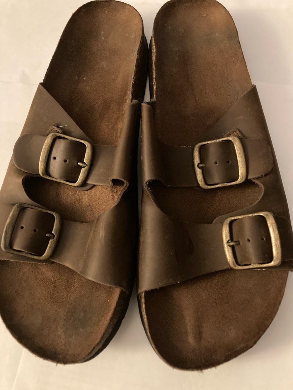 Kohl's Brown Double-Buckle Women's Slide Sandals